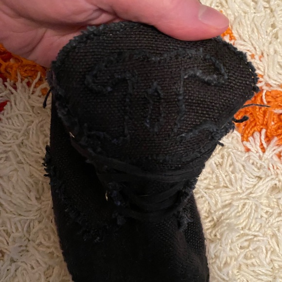 Chanel Black Canvas Cap Toe High Top Espadrille Flats Size 39 - Picture 11 of 11